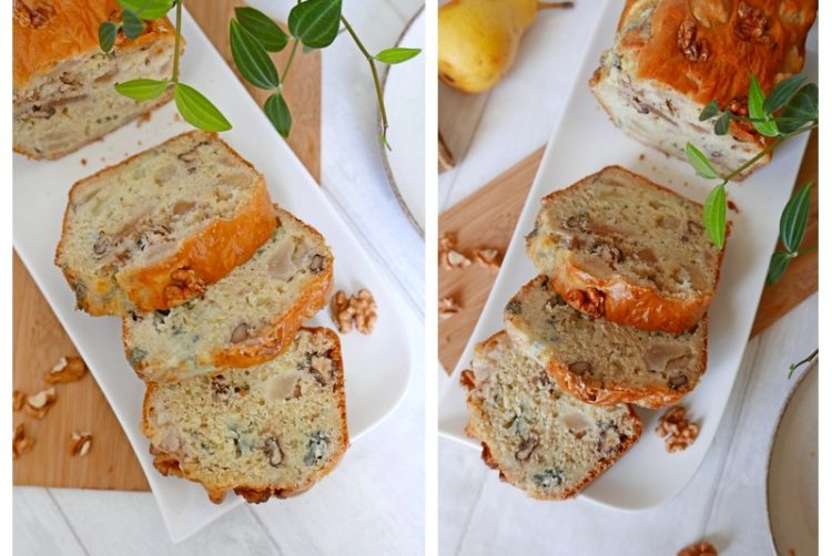 Recette du cake poire roquefort noix par caporal cerise (caporalcerise.fr)