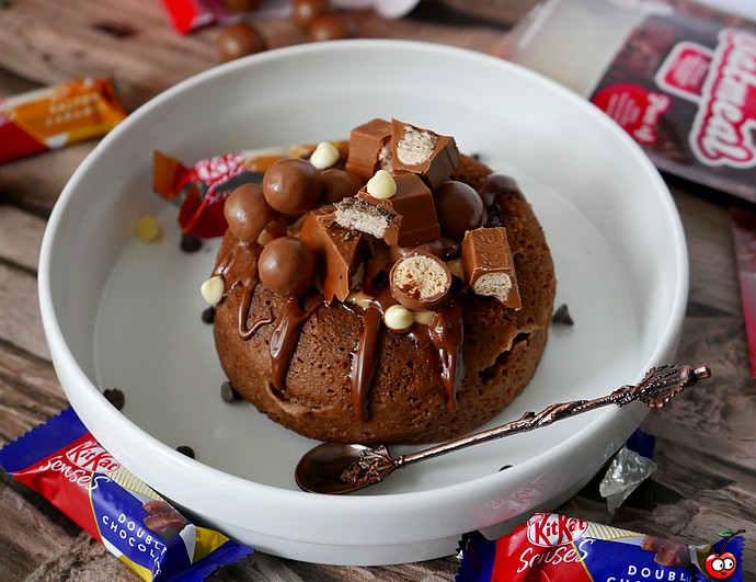 Recette du bowlcake Brownie au chocolat par caporal cerise (caporalcerise.fr)