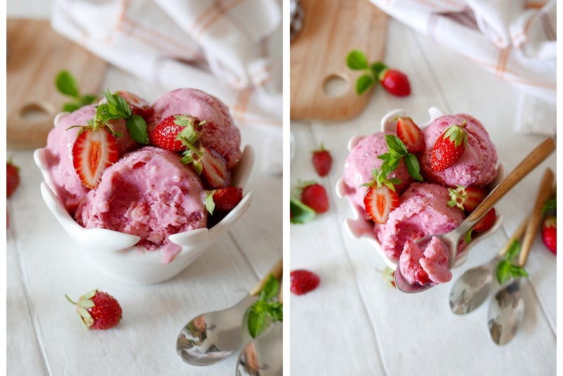 Recette de la glace aux fraises par caporal cerise (caporalcerise.fr)
