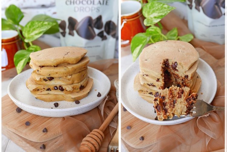Pancakes aux pépites de chocolat par caporalcerise (caporalcerise.fr)